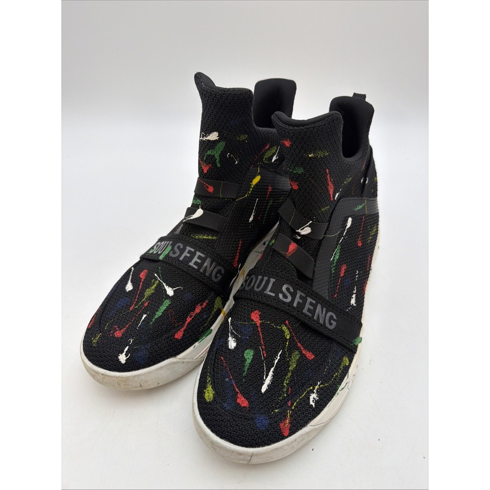 SoulsFeng High Top Slip On's Mens Paint Splatter  Shoe